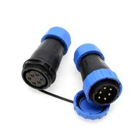 ZBLZGP TY28 6 Pin 25A Screw Crimping Without Welding Connector Aviation Waterproof Solder-Free Wire Male Female Power Plug Circular Connector for Outdoor Automotive Boat Marine