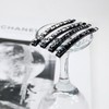 4Pcs Black Rhinestone Barrettes, Bobby Pins Shiny Hair Pin, Crystal
