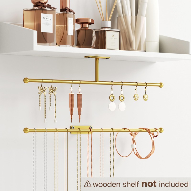 Wall Hanging Jewelry Organizer: 12.6'' Necklace Holder for Earring, Bracelet,