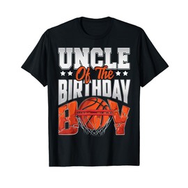 Uncle basketball birthday Boy Family Baller b-day Party T-Shirt