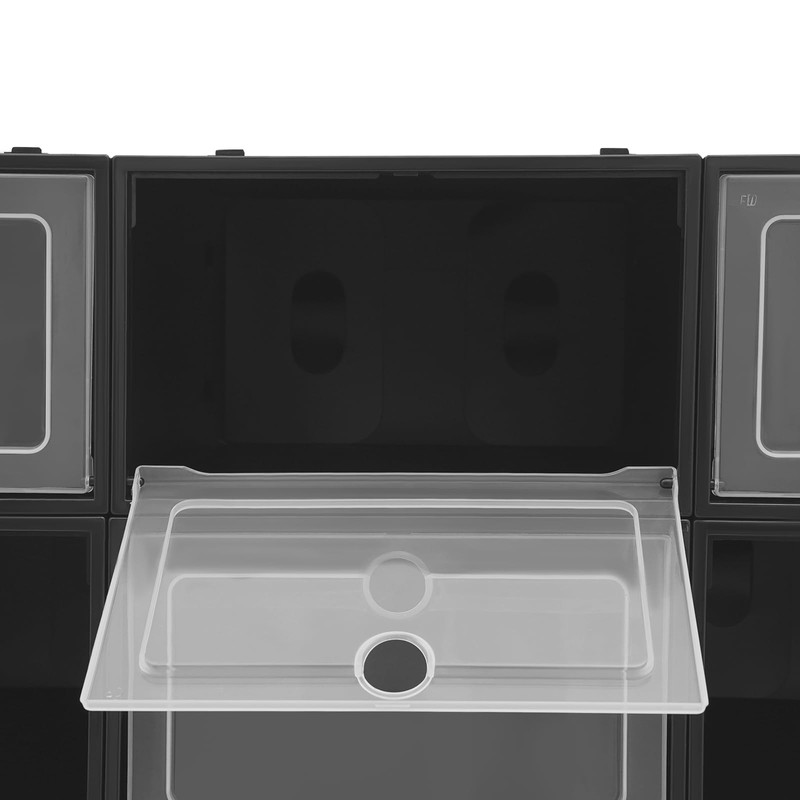 GDAE10 24-Pack Plastic Stackable Shoe Box Set,Space Saving Sneaker Containers