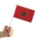10 PCS Morocco Handheld Small Flag, Moroccans Hand held Mini