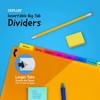 OS Plus 8-Tab Plastic Binder Dividers with 2 Pockets, Insertable