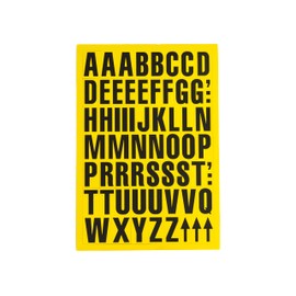 Magnetic Letter and Number Sets, 43mm Tall A-Z and 0-9 Magnetic Letters and Numbers for Labeling (Yellow, Black Text, Letters)