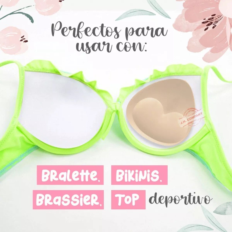 J.H. Company Pezonera Almohadilla Levanta Busto Traje Baño Brasier Bra-03