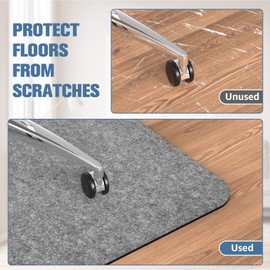 Placoot Office Chair Mat for Hardwood Floor, 55"x35" Computer Chair Mat, Desk Chair Mat, Large Anti-Slip Floor Mat Hard Floor Chair Mat