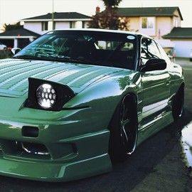 H6024 7 Inch Led Headlights with Daytime Running Light For Jeep Wrangler JK JKU CJ LJ TJ Chevy GMC Ford Dodge Mazda Miata Nissan Mack VW AM General Hummer H1 H2 Land Rover Defender Suzuki Samurai 2PC