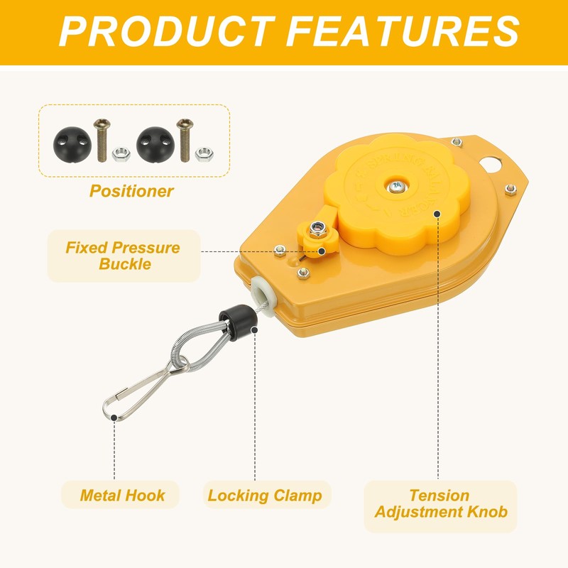 PATIKIL Retractable Spring Balancer, 6.6-11lbs (3-5kg) Bearing Spring Tool Load