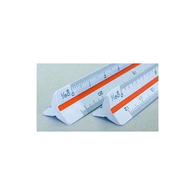 Triangular Scale (For Architects) 5.9 inches (15 cm), Pocket Type,