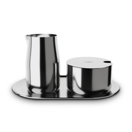 alfi Milk and Sugar Set, Shiny, High-Quality Stainless Steel Milk and Sugar Set, Stylish Design, Dishwasher Safe, Durable