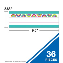 Carson Dellosa Kind Vibes Rainbow Nameplates—Colorful Student Nameplates with Name Line, School Desk Name Labels for Kids, Homeschool or Classroom (36 pk)