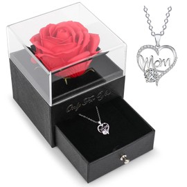 ZACENYU Mum Gifts Eternal Rose Gifts for Mum,Flowers Christmas Mum Gifts from Daughter/Son on Mothers Day,Romantic Mum Birthday Gifts with Gift Box for Mum Women Her Grandma