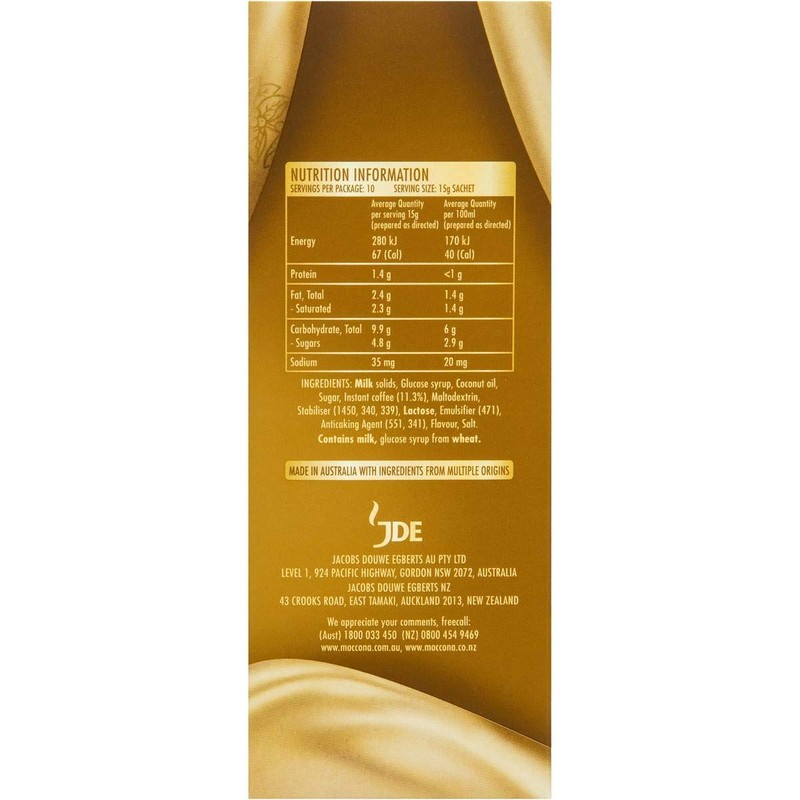 Moccona "Latte" , 10 Sachets