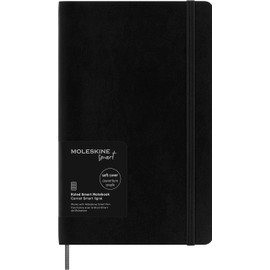 Moleskine Smart Notebook, Large, Ruled, Black, Soft Cover (5 x 8.25)