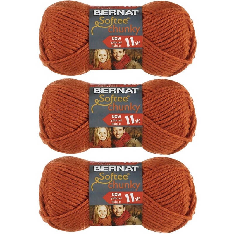 Bernat Softee Chunky Solid Yarn Bundle Super Bulky #6, 3