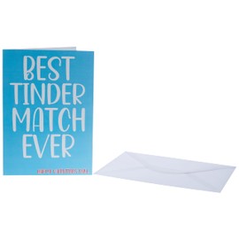 Funny Cards Best Dating Match Ever Valentines Day Card Joke Laughter Fun Novelty Blue SP27