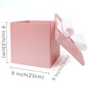 BIOBROWN Medium Birthday Gift Box with Lids, Bow and Tissue