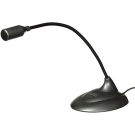 Perfect Choice Microfono para PC Flexible, Cuenta con Base con Salida para audífonos, Compatibilidad 3.5 mm Conector TRRS y TRS, Ideal para conferencias