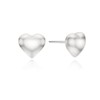 Mini Volume Heart Stud Earrings OTE124706N Silver / 미니 볼륨