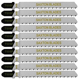 Saxton T101BF Laminate Hardwood Cutting Jigsaw Blades Compatible with Bosch, Dewalt, Makita, Milwaukee and many more (Pack of 10)