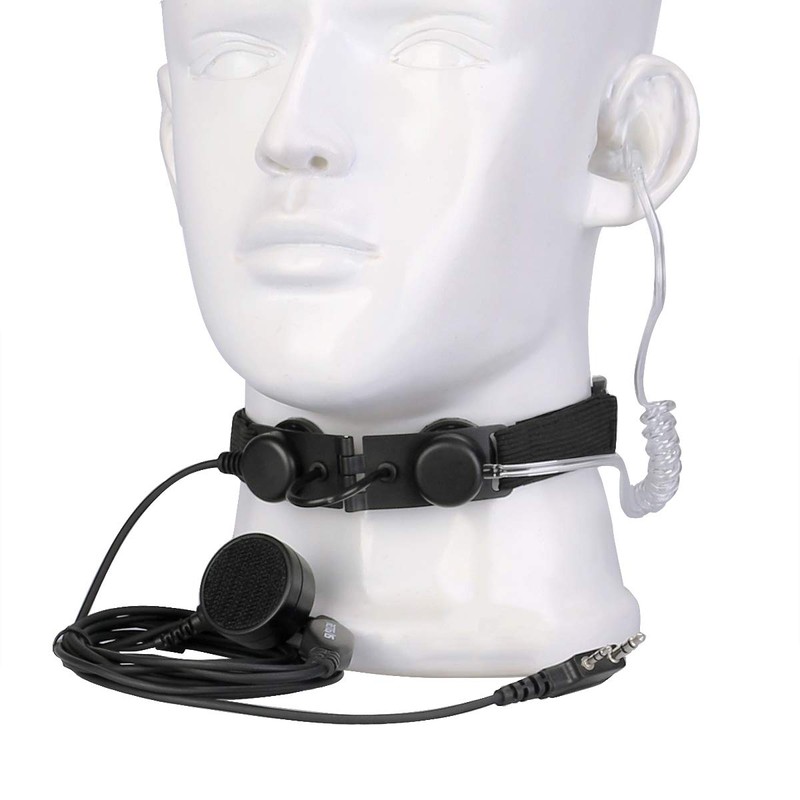 Retevis Throat Mic, 2 Pin Throat Control Laryngeal Headset with