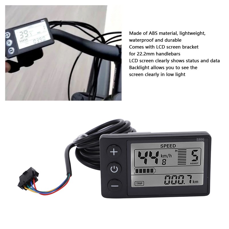 Medidor de pantalla LCD de bicicleta eléctrica, panel de control