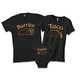 Threadrock Taquito | Baby Son or Daughter Infant Bodysuit | 24 Months, Black