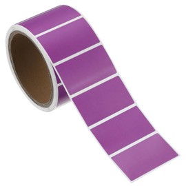 PATIKIL Colored Thermal Labels 2.25x1.25 Inch, 300 Pcs Color Direct Thermal Printer Sticker Label Rectangle Adhesive Paper Sticker Roll for Shipping Address Mailing Name, Purple