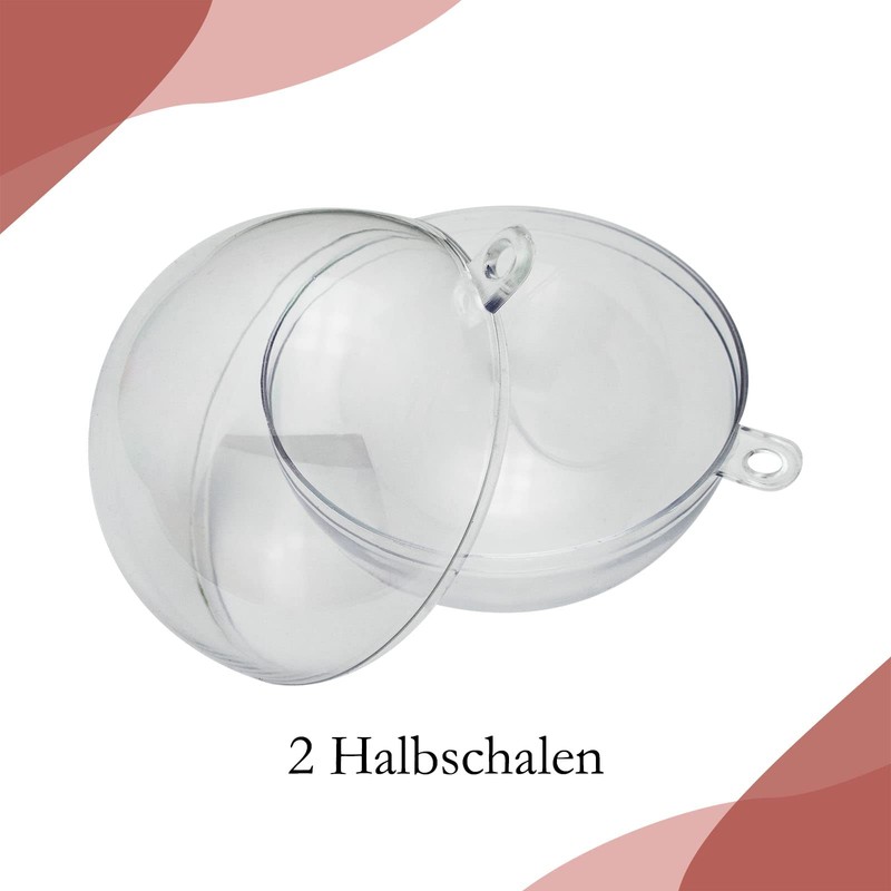 Acrylic Bauble A66805 Acrylic Diameter 8 cm Crystal Clear with