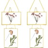 LOSYHU 4 Pack 5" x 7" Brass Hanging Photo Frame