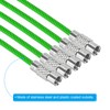 [PATIKIL] 4PCS 110mm Wire Length Keychain Cable Stainless Steel Key