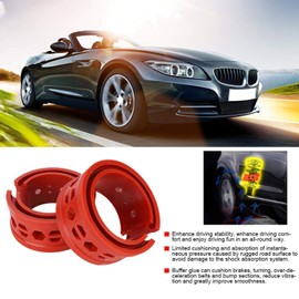 Absorber Spring Bumper, Universal Car Shock Absorber Buffer Spring Bumper SEBS Red Shock Absorber Spring Buffer Spring Cushion Tool Holder for Most Vehicles Type A-E, Red (C)