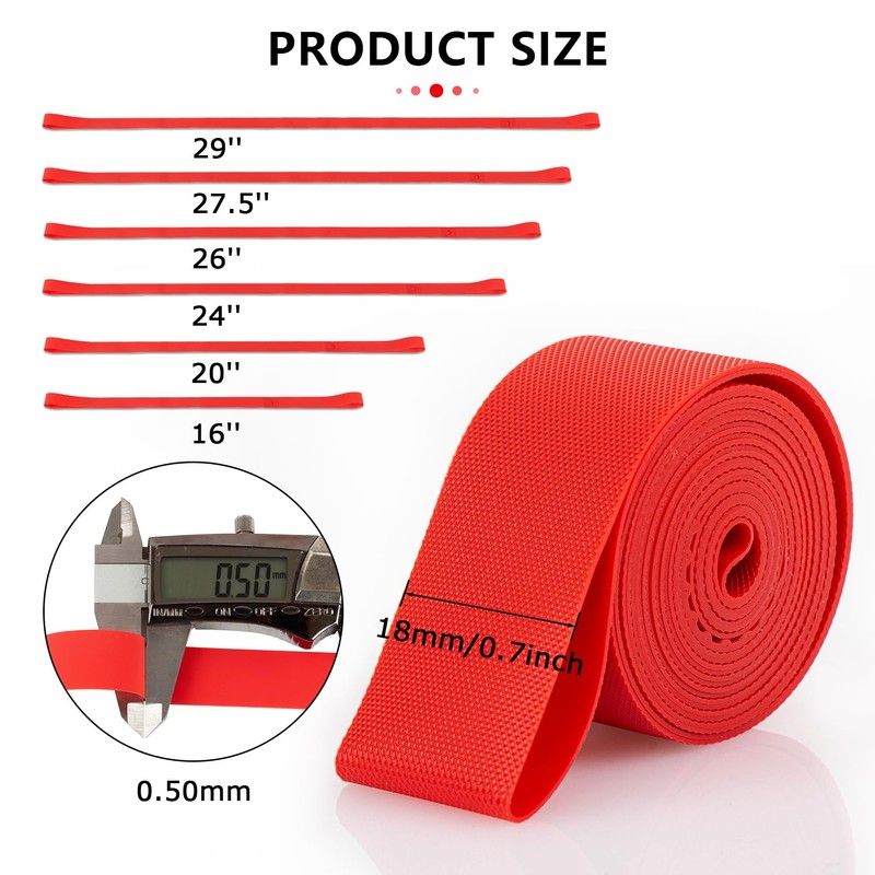 PSLER 20" Bike Rim Liner, Bicycle Tire Rim Tape 2