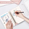 RETTACY Notebook A5 Bullet Dot Journals-Hardback Leather Grid Dotted Journal,Spiral