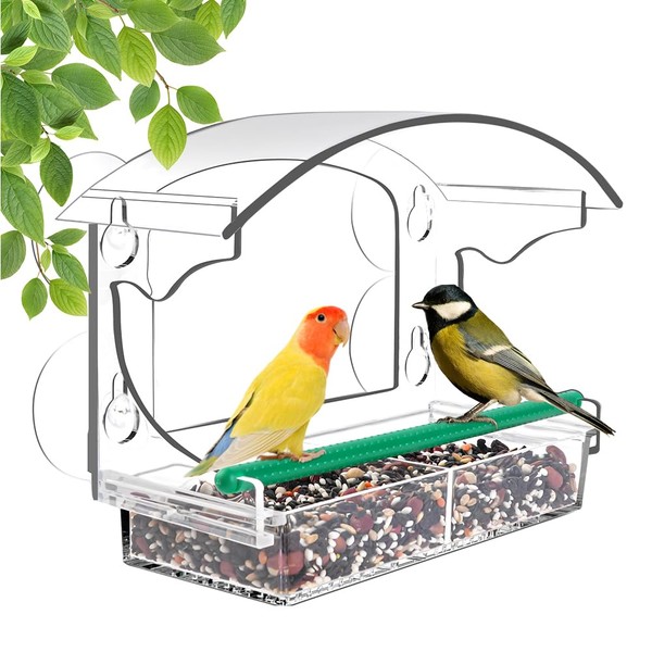 OFFCUP Window Feeding House, Window Bird House with Suction Cups,