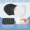 Cnwinu Lumbar Support Cushion,Memory Foam Back Support Cushion,Ergonomic Lower Back