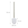Relaxdays Toilet Brushes, Set of 2, Replacement, Removable Head, Stainless