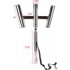 Amarine Made Heavy Duty Triple Rod Holder Stainless Trident Outrigger