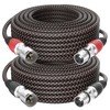 Birvemce 2 Pack Premium 25FT XLR Cables, XLR Microphone Cable,