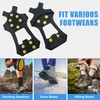 JSHANMEI Ice Snow Grips Traction Cleats, 10 Steel Studs, Black-Medium