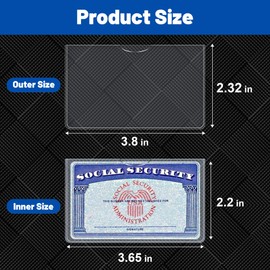 LIEMAND 6 Pack Social Security Card Protector Sleeves, Ultra Clear & Durable 31Mil Waterproof SSN/New Medicare/Credit Card Holder, Soft ID/Debit/Credit/Index Card Storage Sleeves