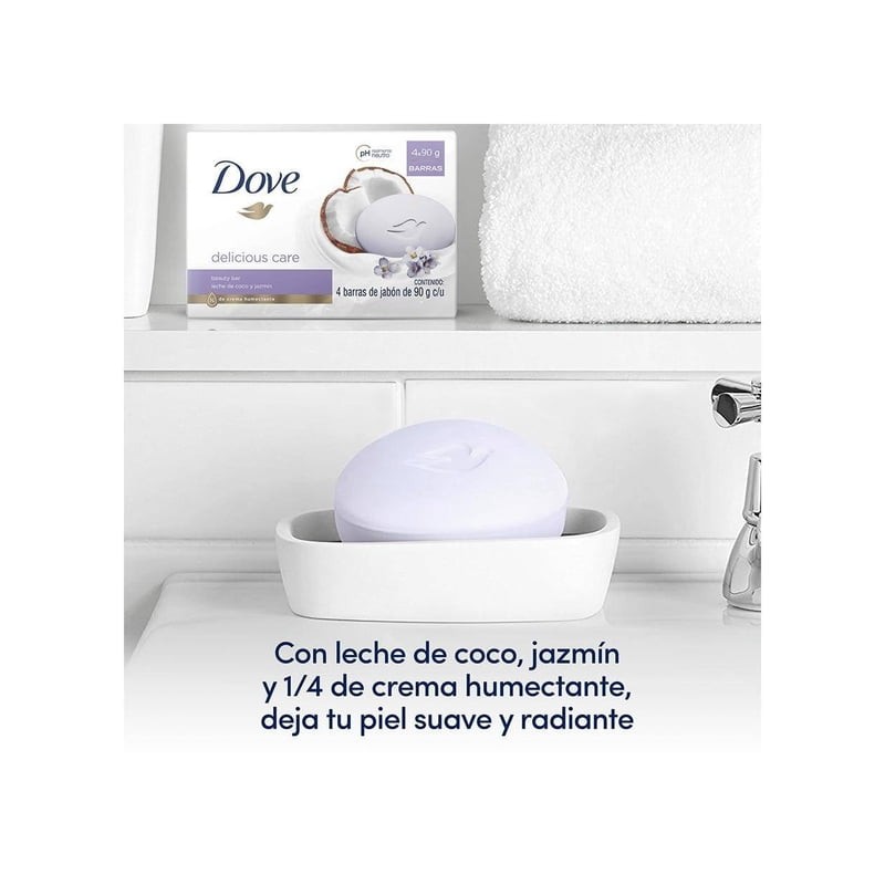 Jabón en Barra Dove Leche de Coco y Jazmin 4