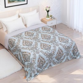 MAGRACE Cooling Comforter for Hot Sleepers, Court Style Paisley Pattern Cooling Blankets King Size 108"x90",Double-Sided Cool Technology, Q-Max>0.43,Lightweight Breathable, Cold Blanket for Bed