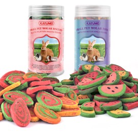 KATUMO Rabbit Chew Treats - 380g Mixed Natural Timothy Hay Pumpkin Carrot Beet Spinach Chew Toys for Rabbit Guinea Pig Hamster Bunny Chinchilla Gerbil Small Rodent Pets