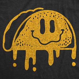 Mens Dripping Taco Smile Funny T Shirts Mexican Food Graphic Tee for Men Funny T Shirts Cool Food Short Sleeve Novelty Tees for Guys Black - XXL