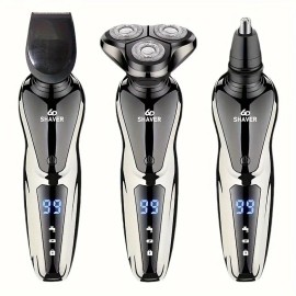 donwell 3D Electric Rotary Shaver For Men - 3-in-1 Waterproof USB Trimmer & Shaver | USA