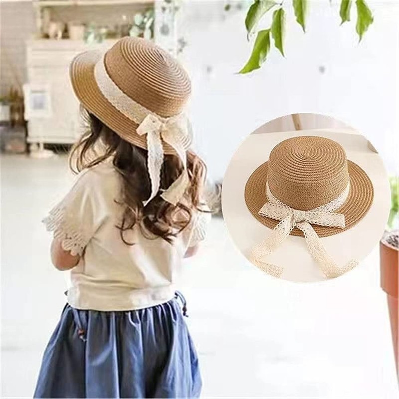 Little Girl Kids Breathable Summer Straw Hat Foldable UV Protection