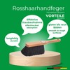 Novaliv 1x Dustpan Set Horsehair Mixture Dustpan with Rubber Lip
