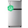 WANAI Mini Fridge with Freezer, 3.5 cubic feet 2- Doors