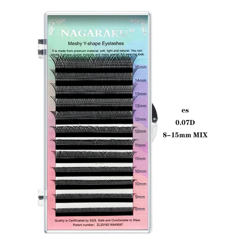 Paquete De Extensiones De Pestañas Nagaraku Con Diseño En Y